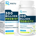 Probiotika für Frauen Männer: 300 Billion CFU Probiotic High Potency + 12 Strains Organic Probiotics mit Präbiotika, Tägliche probiotische Ergänzung für Verdauungs-, Gut-, Immun- und Bloating Health, 60 Kapseln