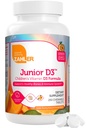 Zahler Junior D3 Vitamine 1000 IU - Kaubares Vitamin D3 für Kinder zur Unterstützung von Knochen, Zähnen und Immungesundheit - Kosher Kids Orange Flavor - 250 Count.