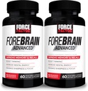 FORCE FACTOR Forebrain Advanced, 2-Pack, Brain Booster, Brain Supplement für Speicherunterstützung, Konzentration, Fokus, Denken und Mentalenergie, Leistungsfähige Zutaten, die schnell arbeiten, 120 Kapseln