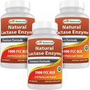 I migliori naturali, lattasi veloce enzima, 3000 FCC ALU, 180 compresse (180 conteggio (pacchetto di 3))