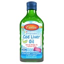 Carlson - Kid's Cod Liver Oil, 550 mg Omega-3s, Vitamine A & D3, Wild Norwegian, Bubble Gum, 250 mL