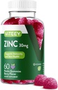 Viteey Zink Gummi für Damen und Herren - Immununterstützungsergänzung - 30mg - Vegan, Gelatin Free, Non GMO - 60 Count