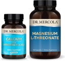 Dr. Mercola Magnesium L-Threonate & Calcium con D3 & K2, 30 Serve, Supplemento dietetico, Bone Salute, Non OGM
