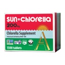 Sun Chlorella 200 mg Green Algae Superfood Supplement - Pulverisierte Zellwand - Chlorophyll, CGF, Active B12, Eisen, Protein - Non-GMO - 1500 Tabletten