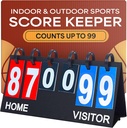 Upstreet Scoreboard/Score Keeper für Indoor & Outdoor Sports - Ping Pong/Baseball/Tennis/Basketball Scoreboard oder Varsity Scoreboards/Volleyball Scorekeeper - Tragbare Scoreboard Flips bis zu 99