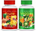 Balance of Natural Fruit & Veggies Supplement, Ganze Nahrungsergänzung mit Superfood Obst und Gemüse, 2 Flaschen 90 Obst und 90 Gemüse Kapseln Frische Superfood-Formel