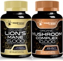 WELLNESS LABSRX Lions Mane Supplement Kapseln und Pilzkapseln | Bundle