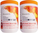 Youngevity Beyond Tangy Tangerine 2.0 Citrus Peach Ultimate Multi-Vitamin & Mineral Complex - Made with Natural & Whole Foods | 8.000 ORAC | 2 Canisters