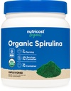 Nutricost Bio Spirulina Pulver 454 Gramm, 1LB - Reine, zertifizierte Bio Spirulina
