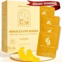 LE GUSHE Gold Unter Augenaufnäher für Puffy Eyes und Dark Circles (30 Paare) - Hydrating Collagen Under Eye Masks with Snail Mucin - Beruhigende Puffy Eyes Behandlung für Damen und Herren - Brautjungfer Geschenke