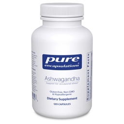 Pure Encapsulations Ashwagandha - 500 mg Ashwagandha Extract - Stoffwechsel & Stress Support - Immununterstützung - GMO Free & Vegan - 120 Kapseln