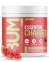 RAW Pre-Workout Powder, Essential CHARGED (Sour Watermelon) - Preworkout Supplement für Männer und Frauen - Unterstützt Fokus, Stimmung & Performance - Koffein, Alpha-GPC, L-Citrulline, Beta Alanine (25 Servietten)
