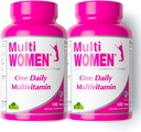 ALFA VITAMINS Multi Frauen Vitamine Nahrungsergänzung mit essentiellen Vitaminen & Mineralien für Damen - Aminosäuren + Antioxidantien - 100 Tabletten (2 Packung)