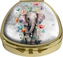 Pille Box Süße Baby Elefant Pille Case Tasche Geldbörse Portable Reise Tablet-Halter Organizer Glasabdeckung Dekorative Fan Shap
