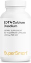 Supersmart - EDTA 1000mg pro Tag - Calcium Dinatrium EDTA Supplement | Non-GMO & Gluten kostenlos - 180 Vegetarische Kapseln