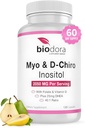 Myo& D-Chiro Inositol Supplement, mit Folat und Vitamin D, 40 bis 1 Ratio, Inklusive DHEA, Hilft in Hormon Balance, Ovarian Funktion, 2050mg pro Servieren, 120 Kapseln