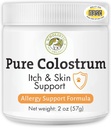 Wholistic Pet Organics Bovine Colostrum Powder - 2 Oz - Saisonal Dog Allergy Relief - Itch Relief für Hunde - Natural Anti Itch Supplement für Hunde - Made in USA - Alternative zu Hund Allergy Chews
