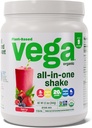 Vega Organic All-in-One Vegan Protein Powder, Berry - Superfood Zutaten, Vitamine für Immunität Unterstützung, Keto Friendly, Pea Protein für Frauen & Männer, 12.1 oz (Packaging May Vary)