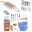 Anatomie Lab Venipuncture Practice Kit mit Tragbare Simulation Arm Pad Modell IV + Zusatz Injektion Fähigkeiten Kit Klinische Krankenpflegetraining, 65 Stück Bundle