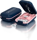 DUBSTAR kleine Pille Cutter, Pille Cutter Splitter für kleine und winzige Pillen, Tragbare schöne Pillenschneider für große Pillen, Schneidet Vitamine Tabletten für Purse Pocket (Pill Cutter, Blau)
