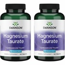 Swanson Magnesium Taurate Bone and Muscle Support Supplement for Active Adults Seeking Daily Magnesium - 100 mg per Tablet (120 Vegan Tablets, 2 Pack)