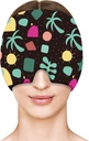 ZNÖCUETÖD Migraine Relief Cap Ice Head Ice Pack Wrap Gesichtsmaske, Kopfschmerzen Relief Hut & Migraine Cold Cap Compress Therapie für Puffy Eyes, Spannung, Sinus & Stress Relief (L, Schwarz)