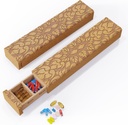 Wooden Pill Organizer, 7 Tage Pille Box, Travel Pill Box, Wooden Pill Case Privacy Protection Perfekt für Medikamente, Vitamine, Fischöle, Nahrungsergänzungsmittel (Buche)