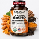Pomona Wellness Organic Turmeric Supplement 2100 mg, USDA Organic, Non-GMO, Vegan, Kurkuma mit schwarzem Pfeffer für Absorption, für Gelenkunterstützung und Immunität, 120 Tabletten