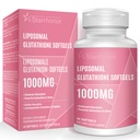 Liposomale Glutathione Softgels 1500MG, reduzierte Glutathion-Ergänzung mit Vitamin C, bessere Absorption, nicht-GMO Leistungsstarkes Antioxidans für gesundes Altern, Detox, Immungesundheit, 60 Softgels