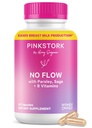 Pink Stork Keine Strömung: Trockene Brüste Milch Versorgung mit Salbei, Petersilie und B Vitamine, Postpartum Essentials für Frauen zu stoppen Stillen und verringern Milchproduktion, 60 Kapseln
