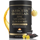 8-in-1 Quercetin mit Bromelain Gummies 1000mg, High Potency Organic Quercetin Supplement mit Zink & Vitamin C, Elderberry, Seasonal Wellness & Immun Support, Vegan, Sugar Free, 120 Gummies