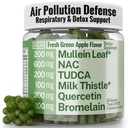 Mullein TUDCA NAC Quercetin mit Bromelain Gummies, N‐Acetylcystein N‐Acetyl‐Cystein N‐Acetyl‐L‐Cystein Bile Salts Milk Thistle, Mullein Leaf Drops & Lozenges Alt Supplement für Lungen 500-mg 600-mg