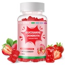 DANEW Pro Glucosamine Chondroitin Gummis mit MSM & Elderberry Extra Strength - Joint Support, Antioxidant Immun Support Supplement für Erwachsene, Männer & Frauen.90 Erdbeergummis