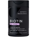 Sportforschung® Biotin 2.500mcg mit Bio Kokosöl - Biotin (Vitamin B7) für gesunde Haut- und Haarunterstützung* - für Damen und Herren - Vegan, Non-GMO, Gluten & Soy-Free - 120 Veggie Softgels