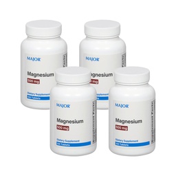 Major Magnesium 500mg - Oxid Magnesium Tabletten - Nahrungsergänzung - 100 Count (4 Pack)
