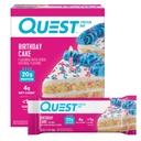Quest Nutrition Compleanno Cake Protein Bars, 20g Protein, 4g Carbs net, 1g Sugar, Gluten Free, Keto Friendly, 4 Count