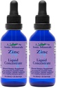 Eidon Ionic Minerals Liquid Zink Konzentrat - Ionic Zink Ergänzung Tropfen für Erwachsene und Kinder, Unterstützung Immunsystem, Haar und Haut, Leber und Nierengesundheit, Linderung Stress - 2 Unze (Pack von 2)