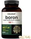 Boron 10mg, 300 Softgels mit MCT-Öl | Hohe Absorption | Dreifache Aktion Boron Ergänzung für Männer & Frauen | Glycinate, Citrate, & Aspartate Complex | Trace Minerals für Hormone, Knochen, & Gemeinsame Unterstützung