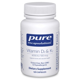 Pure Encapsulations Vitamin D3 & K2, 120 Capsules