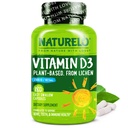 NATURELO Vitamin D - 2500 IU - Plant Based from Lichen - Natural D3 Supplement for Immune System, Bone Support, Joint Health - Vegan - Non-GMO - Gluten Free - 180 Capsules