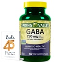 Spring Valley GABA 750mg Aminosäure-Ergänzung, Unflavored, 100 Count for Sleep & Calm Support Bundle mit Luals 45 Diabetes Decodiert