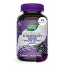 Nature's Way Sambucus Zero Sugar Immune Gummis, Tägliche Immununterstützung*, Schwarzer Elderberry Extract, Vitamin C, Vitamin D3, Zink, Zuckerfrei, Zucker Alkoholfrei, Pflanzenbasierte Süßungsmittel, 70 Gummie