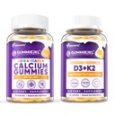 1 pacchetto bambini calcio gommies + 1 confezione D3 K2 Gummies vitamina D3 10000 IU + K2 (MK7) 120mcg