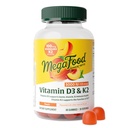 MegaFood Vitamin D3 K2 Gummie - Vitamin D 5000 IU für Knochen & Immune Gesundheit Plus Unterstützung für optimale Calciumabsorption - Peach Flavor, Pectin Based - 60 Vegetarische D3 und K2 Nahrungsergänzungsmittel, 30 Portionen