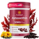 Astaxanthin 12mg – Natürliches Astaxanthin aus Haematococcus Pluvialis, Triple Strength Antioxidant Supplement für Augen-, Haut-, Gelenk- und Immununterstützung (120 Count (Pack of 1))