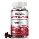 BEWORD Astaxanthin 12mg mit MCT-Öl, 60/120 Softgels 2-Monats-Versorgung | Premium Antioxidans Ergänzungen | Natürliche Mikroalgen, Dreifache Stärke | Unterstützt Haut und Augengesundheit | Non-GMO, Gluten & Soy-Free
