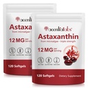 Astaxanthin Ergänzungen 12mg - 120 Softgels | Premium Natürliches Antioxidans von Microalgae | Auge, Haut, Gehirn, Gelenk, Herz und Immun Gesundheit Unterstützung | Non-GMO, Gluten-Free