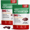 2Pack Astaxanthin Ergänzungen 12mg - Premium Astaxanthin für Augen, Gehirn, Haut und Immununterstützung, Microalgae Source, 240 Softgels