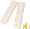 2Pack Wöchentliche Pille Organizer,Extra Große 7 Tage Pillen Fälle Reisen Tägliche Pille Box für Fischöl, Calcium Tabletten Ergänzungen und andere Vitamin Pille