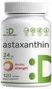 DEAL SUPPLEMENT Astaxanthin 24mg pro Servierung (12mg pro Cap), 120 Softgels – Double Strength Microalgae – Antioxidante Ergänzungen für Haut, Augen, Gelenke und Immununterstützung – Non-GMO